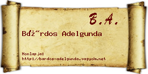 Bárdos Adelgunda névjegykártya